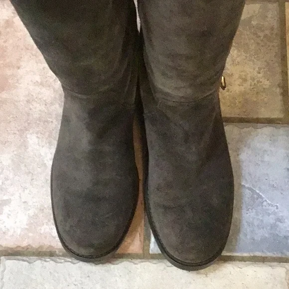 Jimmy Choo Gray Suede Heel Boots - Picture 4 of 16